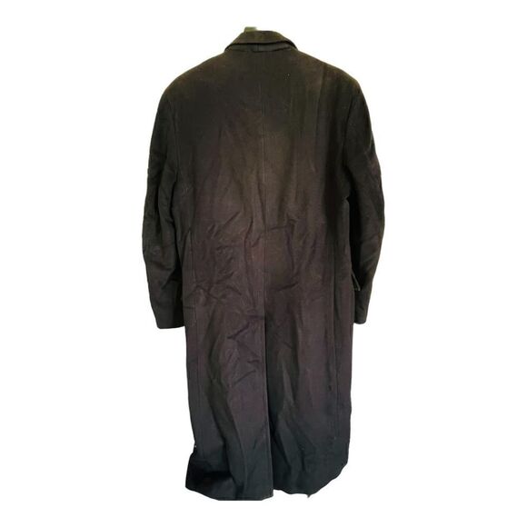 MARK BERMAN & SONS 100% Cashmere Navy Blue Full Length Men’s Winter Coat Jacket - Picture 8 of 14